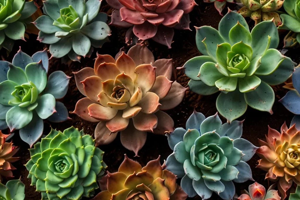 Plantas suculentas e tropicais.