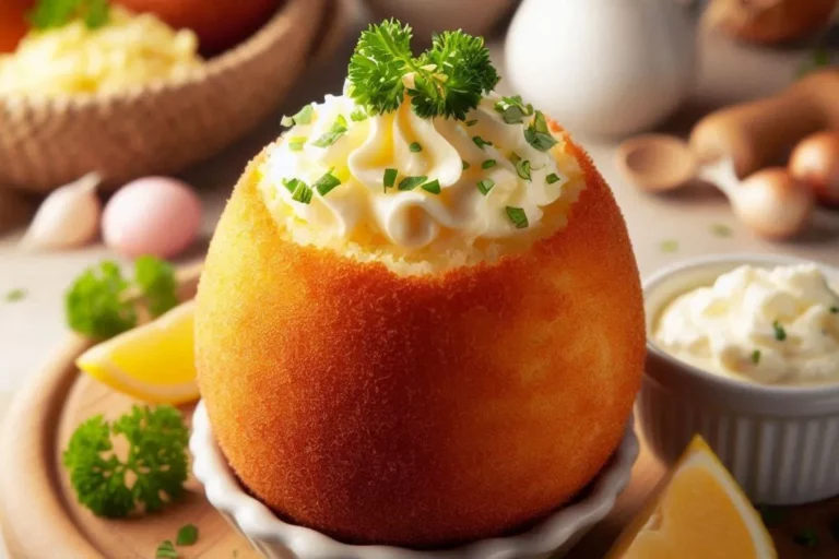 Coxinha de grão de bico.