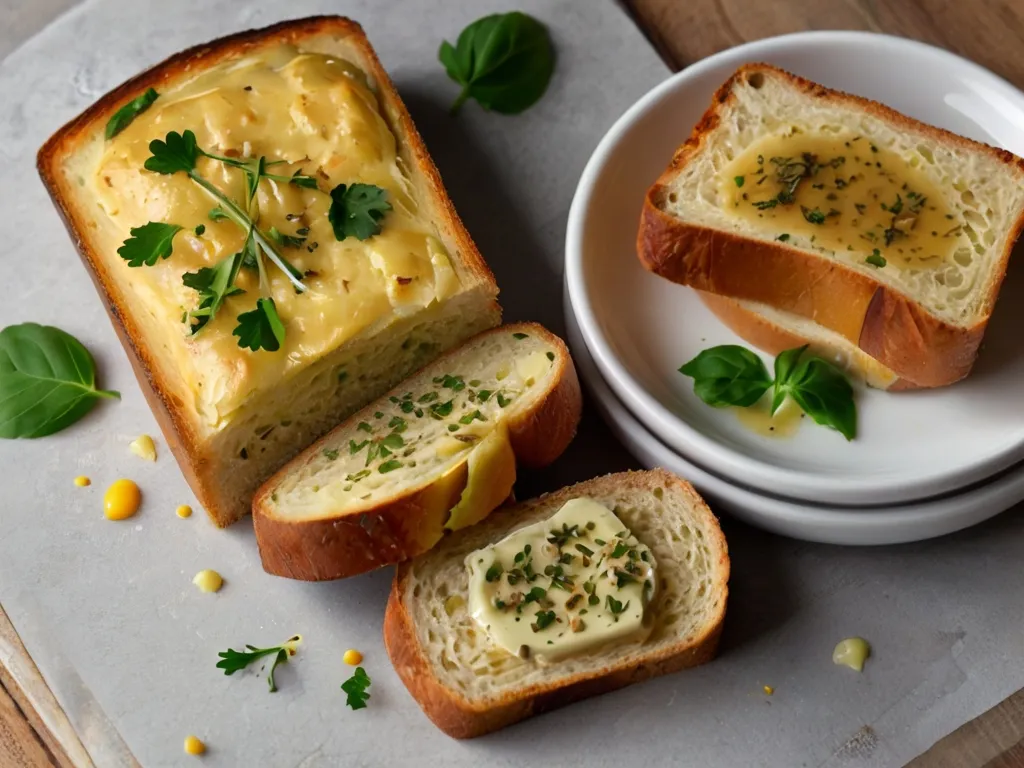 Patê de alho com pão.